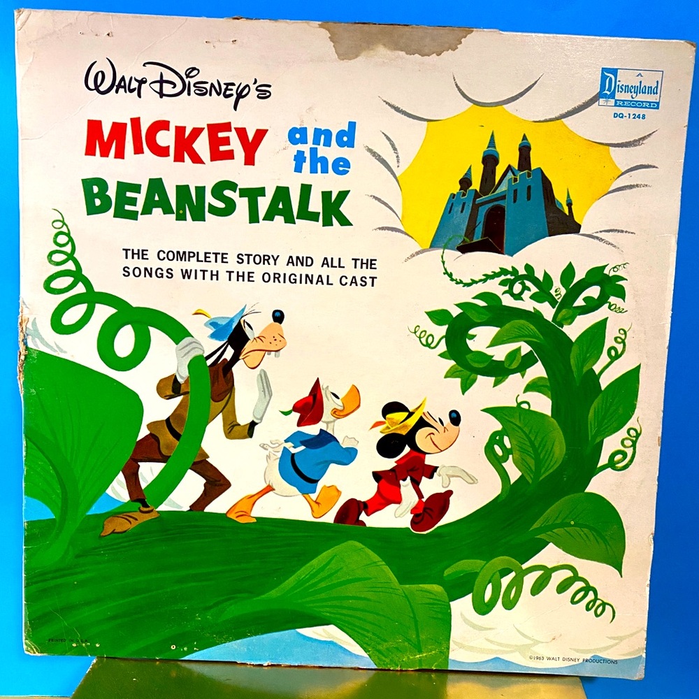 Walt Disney’s Mickey and the Beanstalk 1963 Disneyland DQ-1248 Vinyl Record 12”